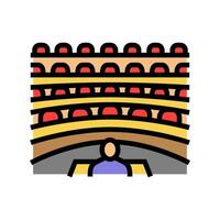 lecture hall college teacher color icon vector illustration