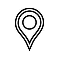 pointer red map location line icon vector illustration