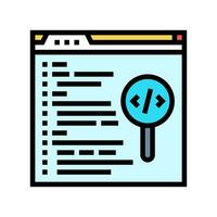 code review software color icon vector illustration