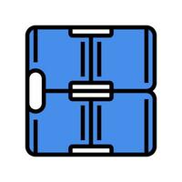 infinity cube fidget toy color icon vector illustration