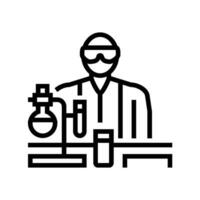 laboratory work college teacher line icon vector illustration