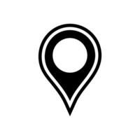 pointer red map location glyph icon vector illustration