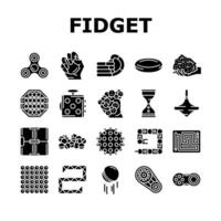 fidget toy fun antistress game icons set vector