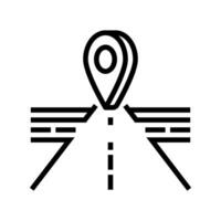 map pointer courier line icon vector illustration