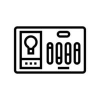 lighting controls efficient line icon vector illustration