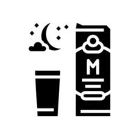 nightcap drink sleep night glyph icon vector illustration