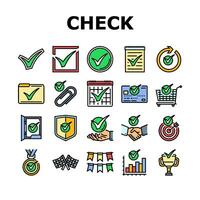 check mark tick ok icons set vector