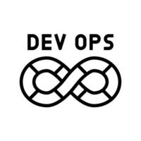 devops software line icon vector illustration