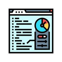 performance optimization software color icon vector illustration