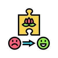 coping strategies mental health color icon vector illustration