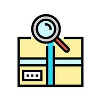 package search magnifying glass color icon vector illustration