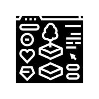 assets game development glyph icon vector illustration