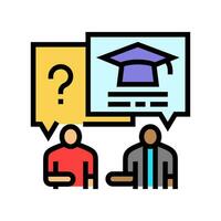 academic advising college teacher color icon vector illustration