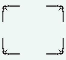 Vector corner border collection or vintage photo frame design set