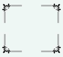 Vector corner border collection or vintage photo frame design set