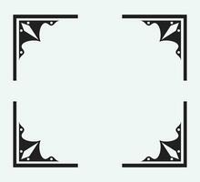 Vector corner border collection or vintage photo frame design set