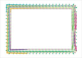 Vector colorful border or photo frame design collection