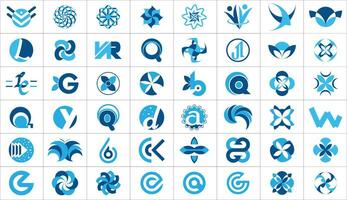 Vector abstract company logo design or set of icon