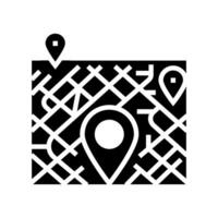 map pointer place glyph icon vector illustration