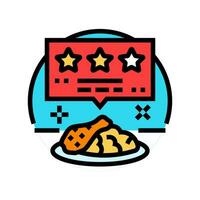 food critic restaurant chef color icon vector illustration