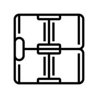 infinito cubo agitarse juguete línea icono vector ilustración