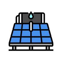 solar water heater color icon vector illustration