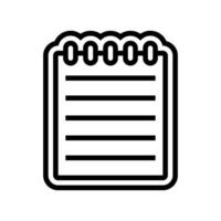 notepad download file line icon vector illustration