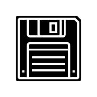 floppy disk saving loading data glyph icon vector illustration