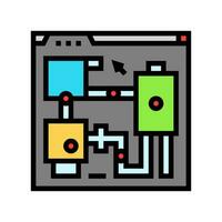 level design game development color icon vector illustration