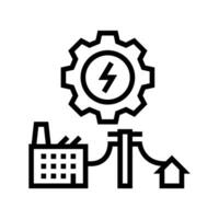 power grid efficient line icon vector illustration