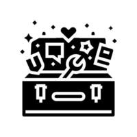 coping toolbox mental health glyph icon vector illustration