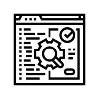 software testing line icon vector illustration