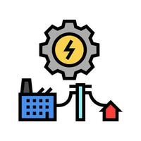 power grid efficient color icon vector illustration