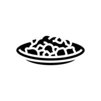 beef bourguignon french cuisine glyph icon vector illustration