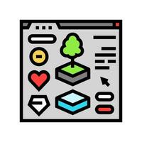 assets game development color icon vector illustration