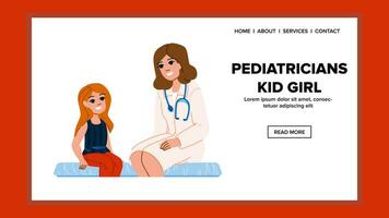 child pediatricians kid girl vector