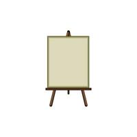 paper easel cartoon vector illustration