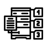 query optimization database line icon vector illustration