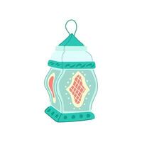 culture arabic lantern cartoon vector illustration