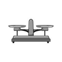 weigh balance scale cartoon vector illustration