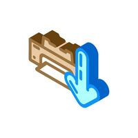 printer loading document isometric icon vector illustration