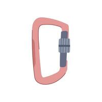 rope carabiner clip cartoon vector illustration