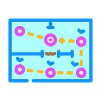 route optimization autonomous delivery color icon vector illustration