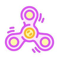 fidget spinner fidget toy color icon vector illustration