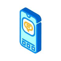 chat social media isometric icon vector illustration