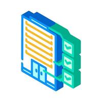 building specifications architectural drafter isometric icon vector illustration