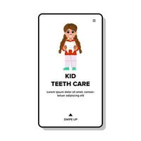 hygiene kid teeth care vector