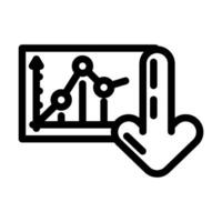 diagram loading statistical data line icon vector illustration