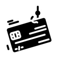 credit card fraud bank payment glyph icon vector illustration