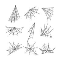 cobweb set cartoon vector illustration